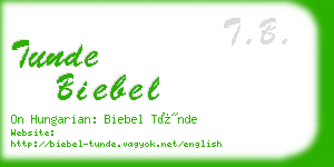 tunde biebel business card